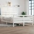 Estructura de cama de madera maciza de pino blanca 140x200