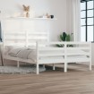 Estructura de cama madera maciza de pino blanco 120x200 cm