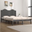 Estructura de cama madera maciza de pino gris 120x200 cm