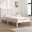 Estructura de cama madera maciza de pino blanco 75x190 cm