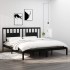 Estructura de cama madera maciza negro Supe King 180x200