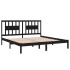 Estructura de cama madera maciza negro Supe King 180x200