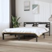 Estructura de cama madera maciza de pino gris 120x200 cm