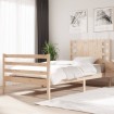 Estructura de cama madera maciza de pino 90x190 cm