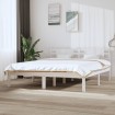 Estructura de cama de madera maciza de pino blanco 160x200 cm