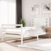 Estructura de cama madera maciza de pino blanca 100x200 cm