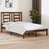 Estructura de cama madera maciza de pino marrón miel 120x200