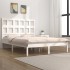 Estructura de cama madera maciza blanco Super King 180x200