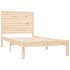 Estructura de cama de madera maciza 100x200