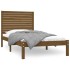 Estructura de cama madera maciza marrón miel 100x200