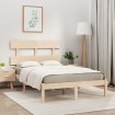 Estructura de cama de madera maciza 160x200 cm