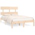 Estructura de cama de madera maciza 160x200