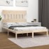 Estructura de cama de madera maciza 120x200