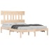 Estructura de cama de madera maciza 140x200