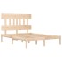 Estructura de cama de madera maciza 140x200