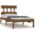 Estructura de cama madera maciza marrón miel 100x200