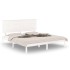 Estructura de cama madera maciza blanca King Size 150x200