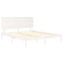 Estructura de cama madera maciza blanca King Size 150x200