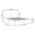 Estructura de cama madera maciza blanca King Size 150x200