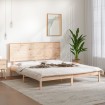 Estructura de cama de madera maciza de pino 200x200 cm