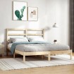 Estructura de cama madera maciza de pino 140x190 cm