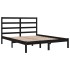 Estructura de cama madera maciza de pino negro 120x200