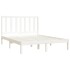 Estructura de cama de madera maciza de pino blanca 140x190