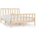 Estructura de cama madera maciza 120x190