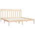 Estructura de cama de madera maciza 200x200