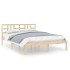 Estructura de cama de madera maciza 200x200