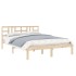 Estructura de cama de madera maciza 200x200