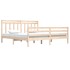 Estructura de cama de madera maciza 200x200