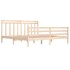 Estructura de cama de madera maciza 200x200