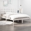 Estructura de cama de madera maciza blanca 140x200 cm