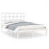 Estructura de cama madera maciza blanco Supe King 180x200