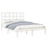 Estructura de cama madera maciza blanco Supe King 180x200