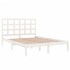 Estructura de cama madera maciza blanco Supe King 180x200