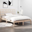 Estructura de cama de madera maciza 200x200 cm