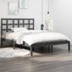 Estructura de cama de madera maciza de pino gris 200x200 cm