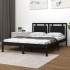 Estructura de cama madera maciza de pino negro 120x200