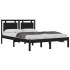 Estructura de cama madera maciza de pino negro 120x200