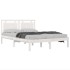 Estructura de cama madera maciza blanca King Size 150x200