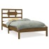 Estructura de cama madera maciza marrón miel 100x200