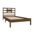 Estructura de cama madera maciza marrón miel 100x200