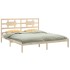 Estructura de cama de madera maciza 200x200