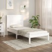 Estructura de cama madera maciza de pino blanco 75x190 cm