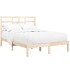 Estructura de cama madera maciza de pino 140x190