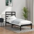 Estructura de cama madera maciza negro 100x200