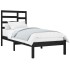 Estructura de cama madera maciza negro 100x200