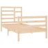 Estructura de cama madera maciza 90x190